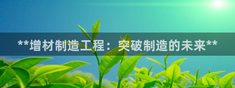 彩神ix官网是哪个公司的：**增材制造工程：突破制造的未来**