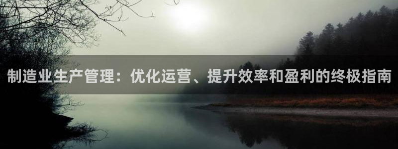 彩神v网赌软件下载：制造业生产管理：优化运营、提升效率和盈利的终极指南