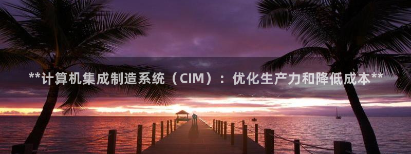 彩神v大众娱乐：**计算机集成制造系统（CIM）：优化生产力和降低成本**