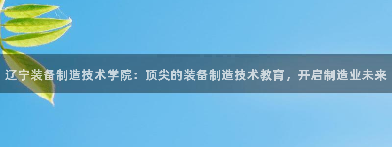 彩神是怎样一个平台赚钱的：辽宁装备制造技术学院：顶尖的装备制
