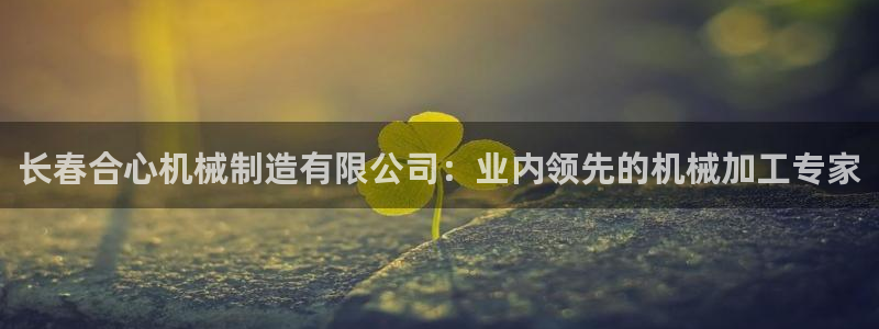 彩神v：长春合心机械制造有限公司：业内领先的机械加工专家