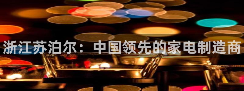 彩神iv能赚钱吗：浙江苏泊尔：中国领先的家电制造商