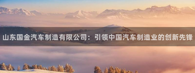彩神可以提现吗：山东国金汽车制造有限公司：引领中国汽车制造业的创新先锋