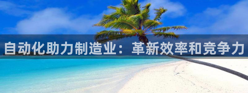 彩神vip购彩大厅：自动化助力制造业：革新效率和竞争力