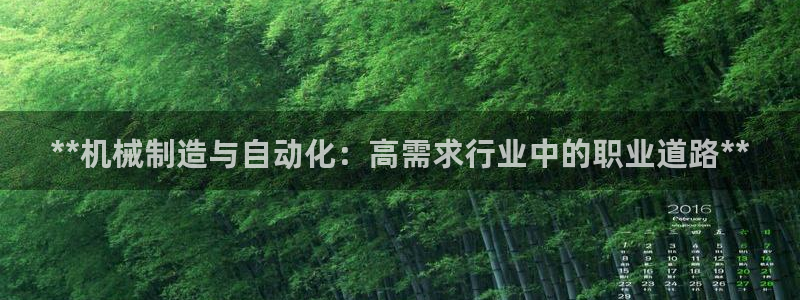 彩神怎么样可以提现：**机械制造与自动化：高需求行业中的职业道路**