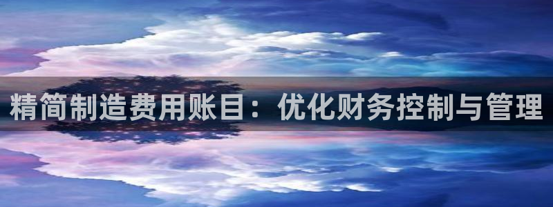 彩神iv能赚钱吗：精简制造费用账目：优化财务控制与管理