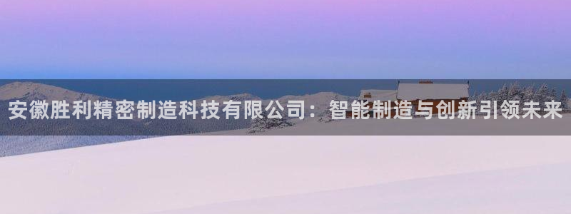 彩神旗下有哪些平台可以玩：安徽胜利精密制造科技有限公司：智能制造与创新引领未来