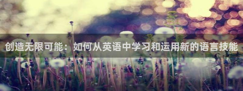 彩神V官网：创造无限可能：如何从英语中学习和运用新的语言技能
