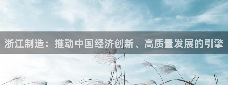 彩神争霸官方下载2017：浙江制造：推动中国经济创新、高质量发展的引擎