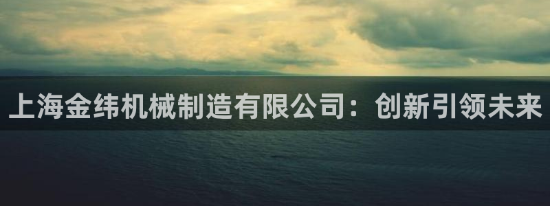 彩神V集团有限公司：上海金纬机械制造有限公司：创新引领未来